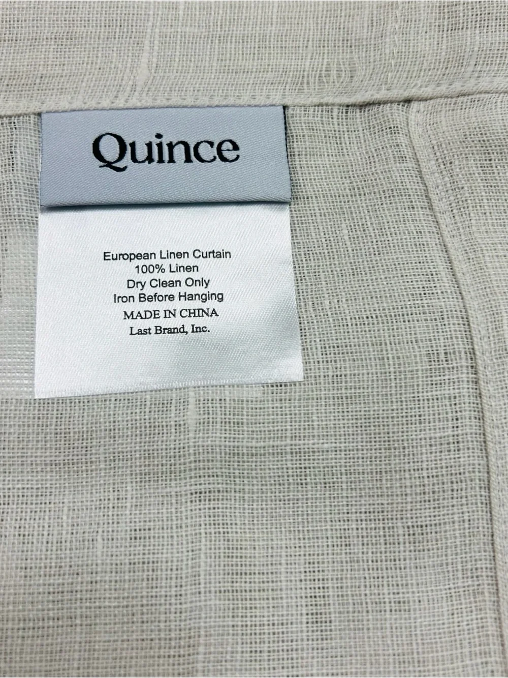 NWT QUINCE Set Of 2 48x108 European Linen Sheer Curtains Cloud 8642